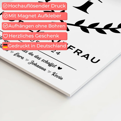 Geschenk Abschluss Ausbildung Hotelkauffrau Magnet Fotoboard