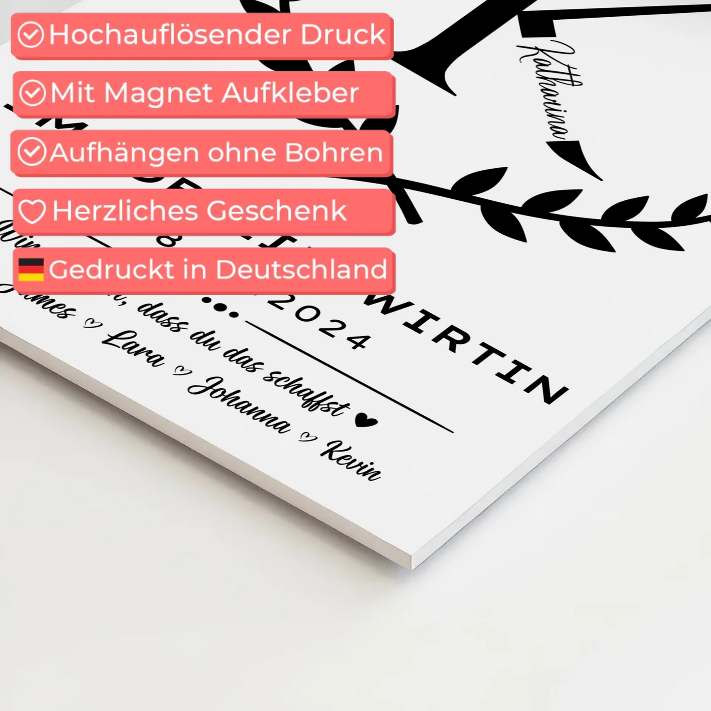 Geschenk Zum Abschluss Ausbildung Immobilienwirtin Magnet Wandbild Fotoboard