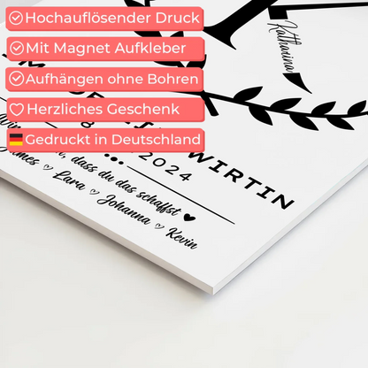 Geschenk Zum Abschluss Ausbildung Immobilienwirtin Magnet Wandbild Fotoboard