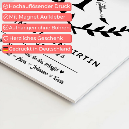 Geschenk Zum Abschluss Ausbildung Immobilienwirtin Magnet Wandbild Fotoboard