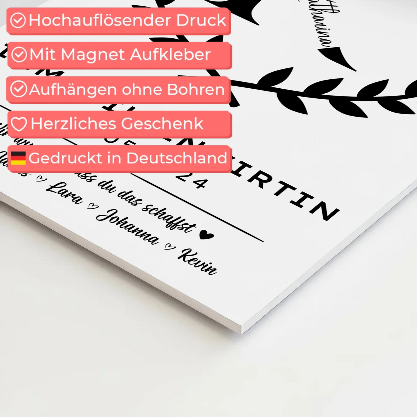 Geschenk Zum Abschluss Ausbildung Immobilienwirtin Magnet Wandbild Fotoboard