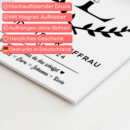 Geschenk Abschluss Ausbildung Industriekauffrau Fotoboard