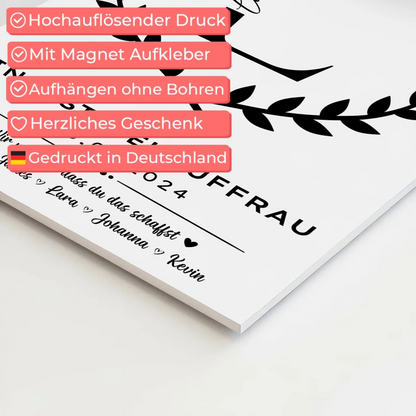 Geschenk Abschluss Ausbildung Industriekauffrau Fotoboard