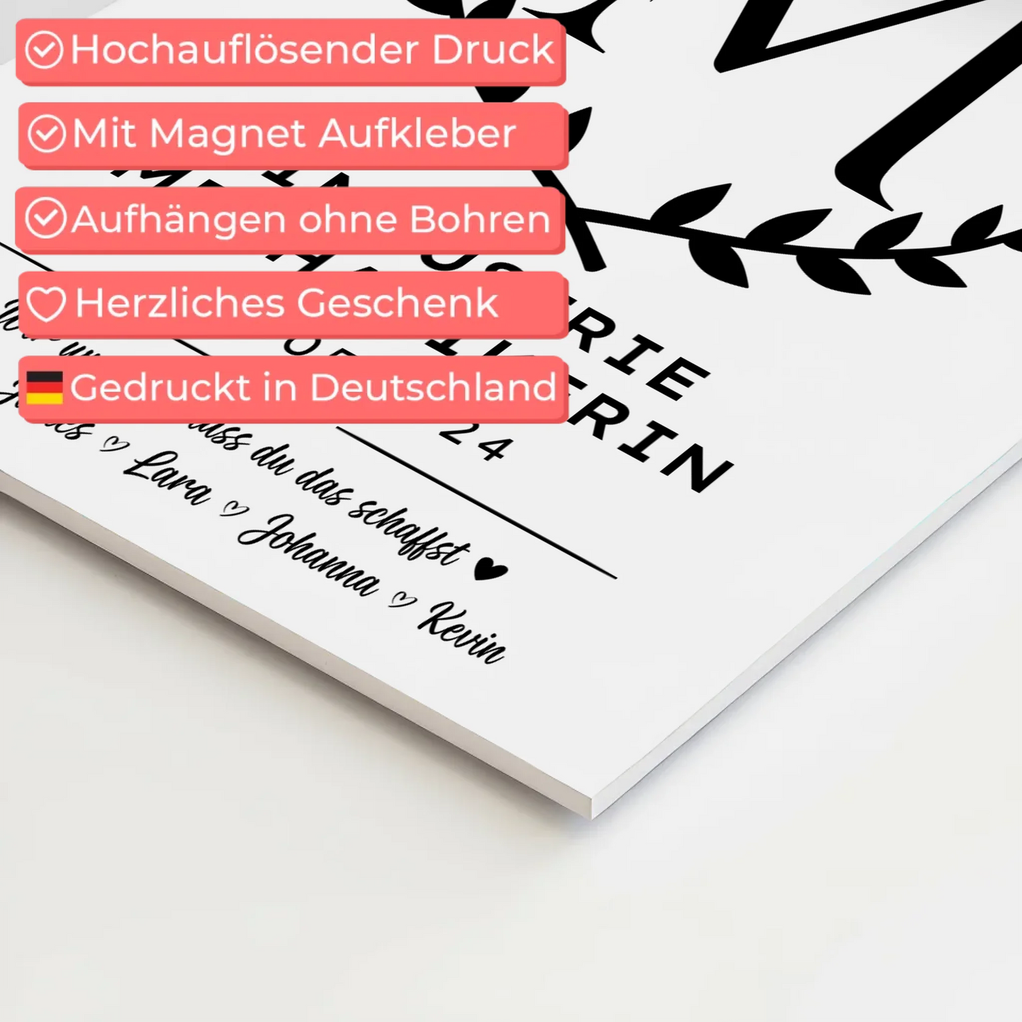 Ausbildungsabschluss Geschenk Industriemechanikerin Fotoboard Magnet Poster