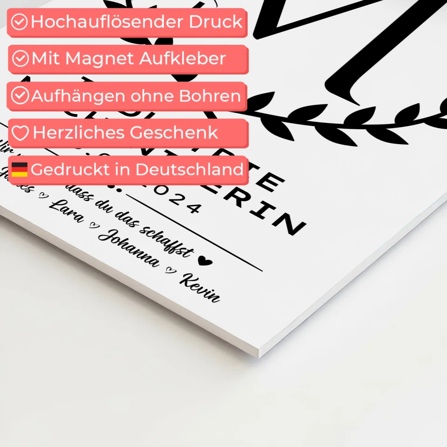 Ausbildungsabschluss Geschenk Industriemechanikerin Fotoboard Magnet Poster