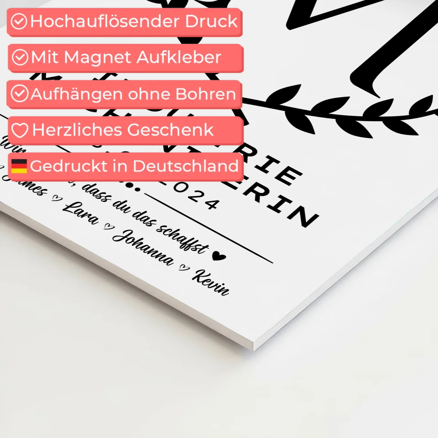 Ausbildungsabschluss Geschenk Industriemechanikerin Fotoboard Magnet Poster