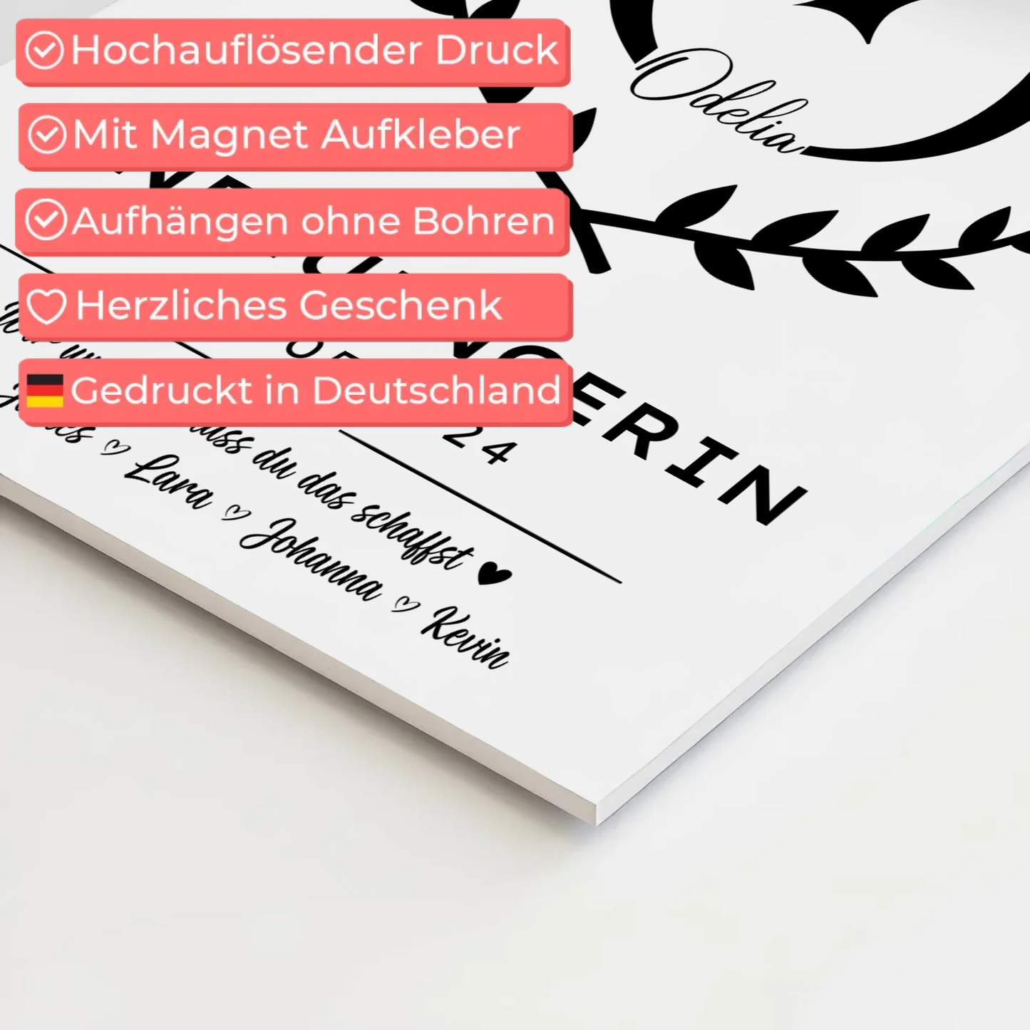 Geschenk Zum Abschluss Ausbildung Influencerin Fotoboard Magnetisch
