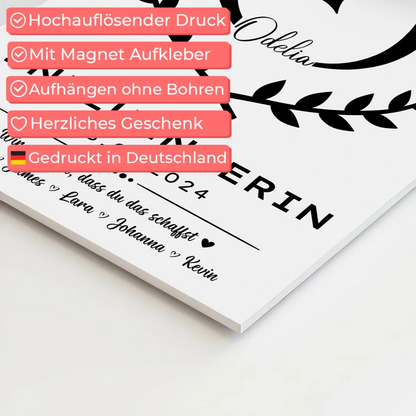 Geschenk Zum Abschluss Ausbildung Influencerin Fotoboard Magnetisch