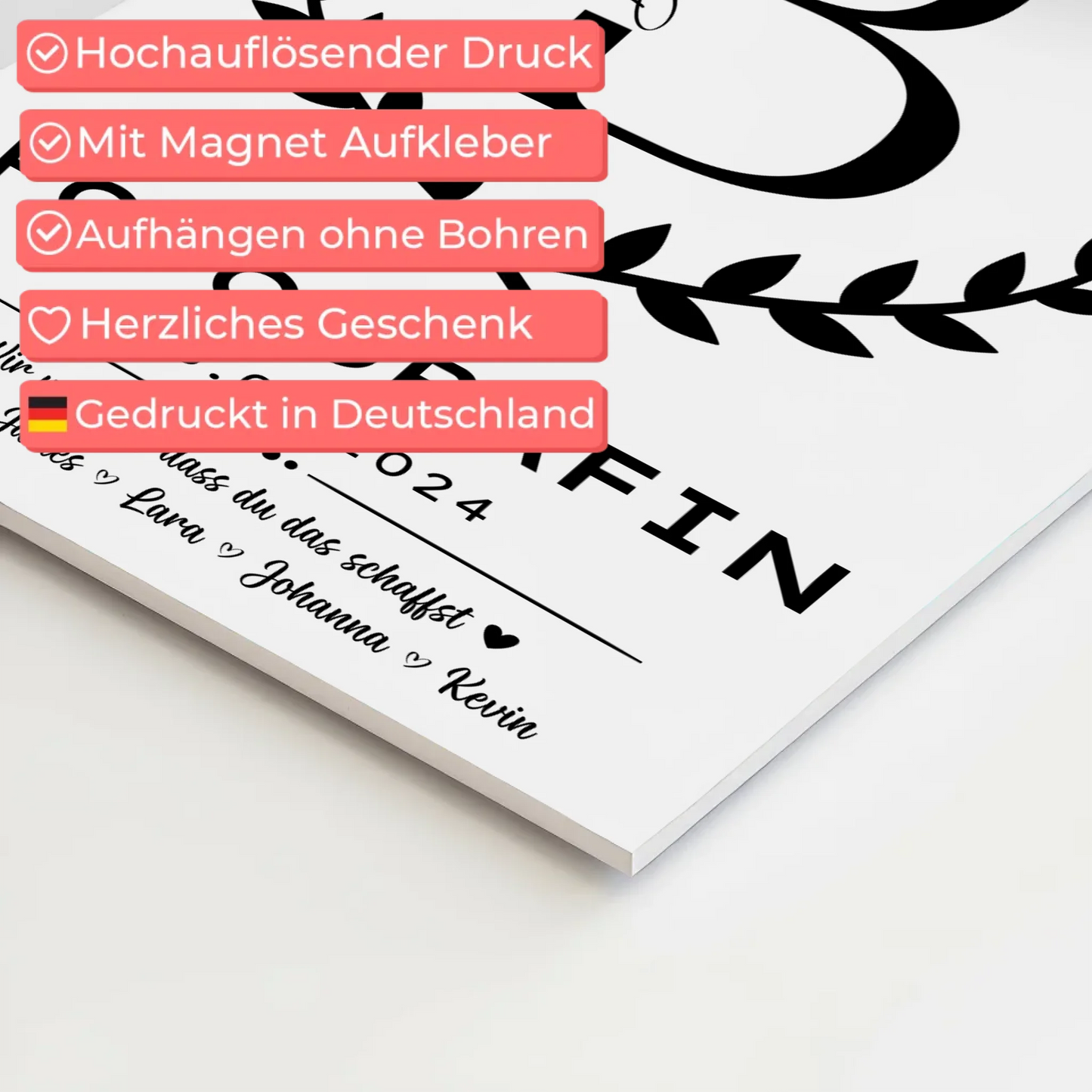 Geschenk Zum Abschluss Ausbildung Fotografin Magnet Fotoboard