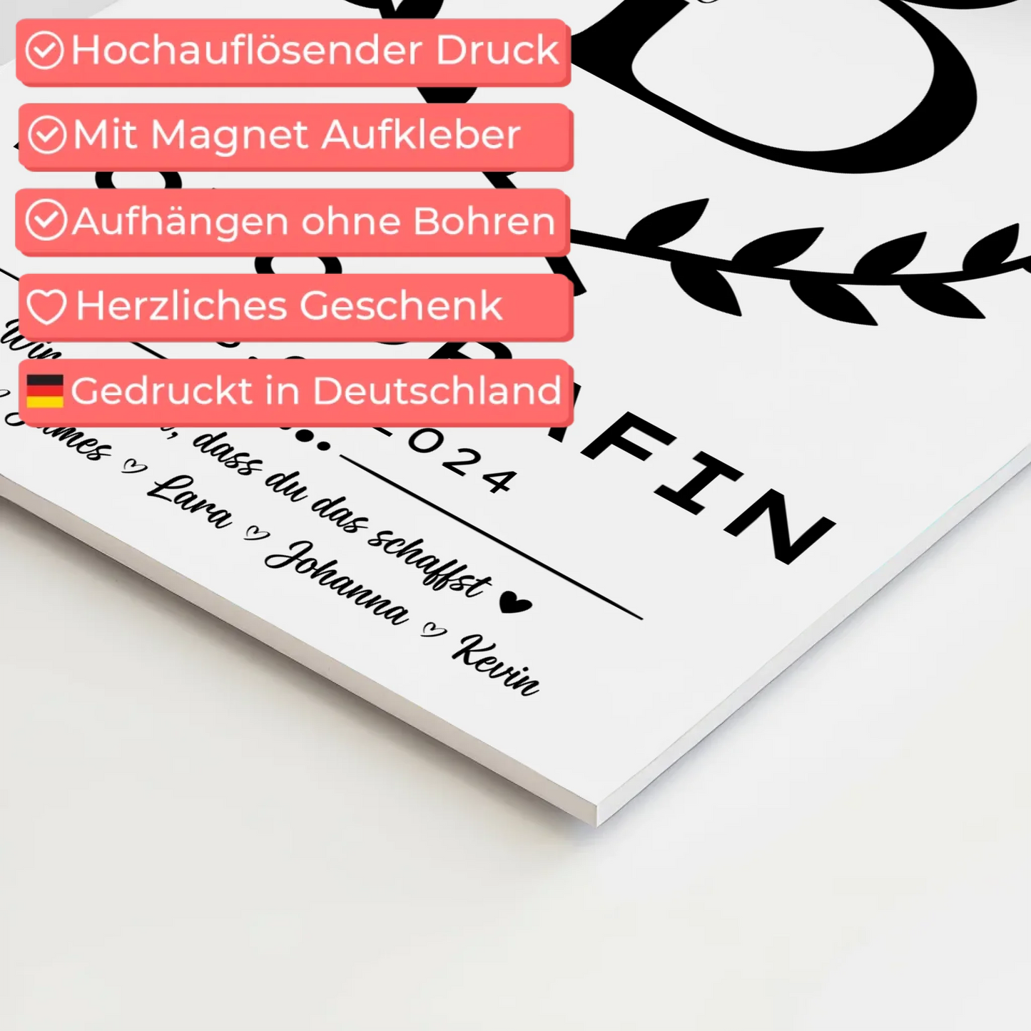 Geschenk Zum Abschluss Ausbildung Fotografin Magnet Fotoboard