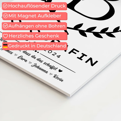 Geschenk Zum Abschluss Ausbildung Fotografin Magnet Fotoboard