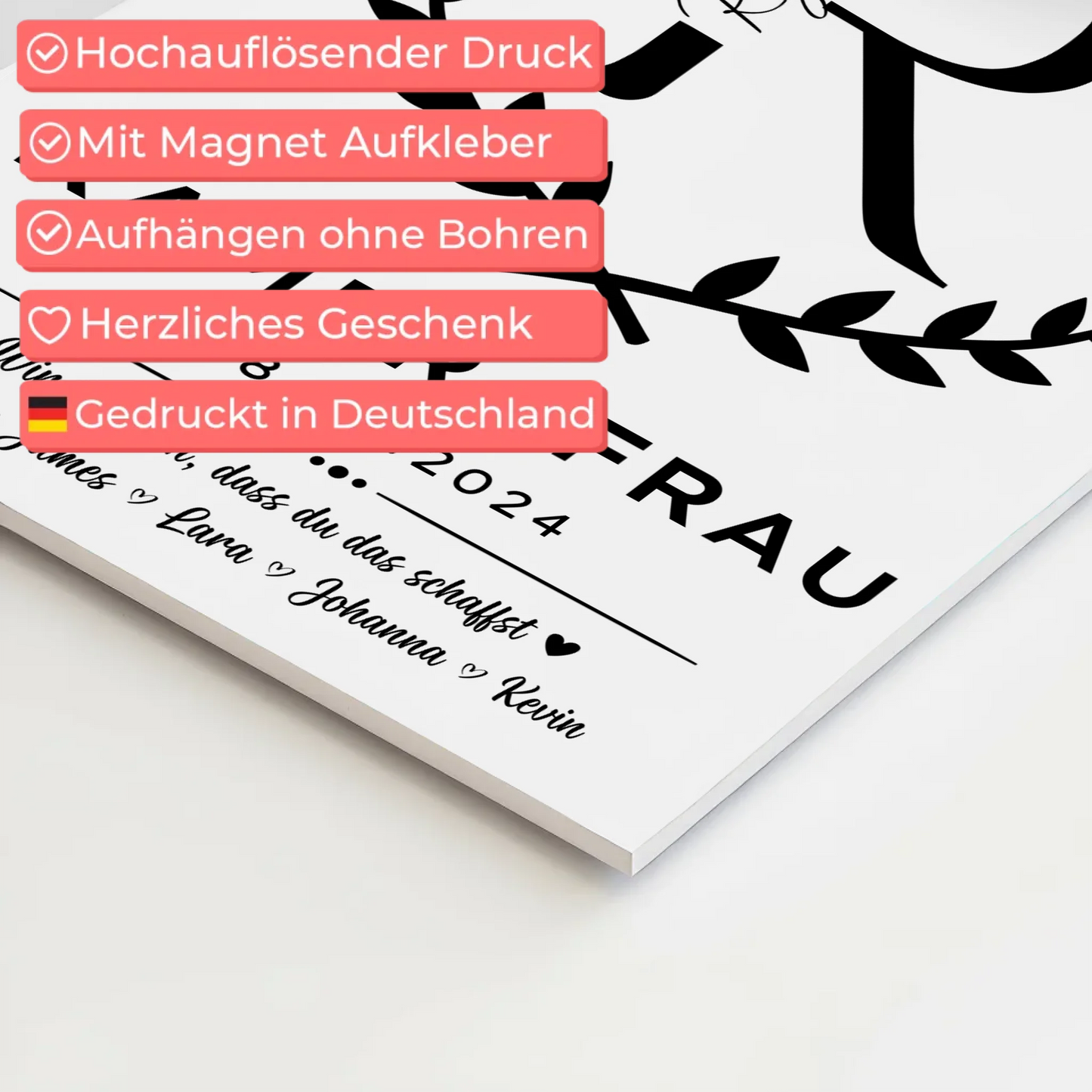 Ausbildungsabschluss Geschenk Kamerafrau Magnet Fotoboard