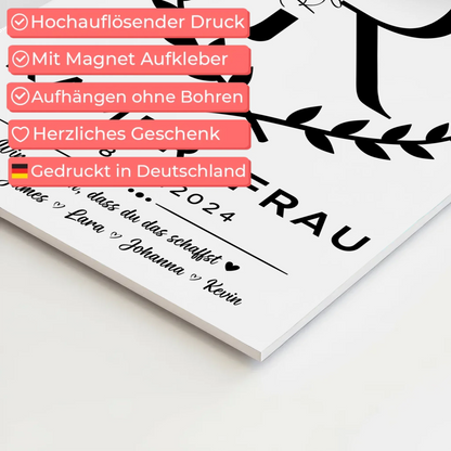 Ausbildungsabschluss Geschenk Kamerafrau Magnet Fotoboard