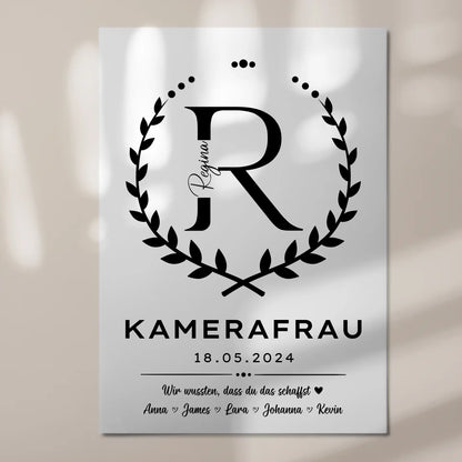 Ausbildungsabschluss Geschenk Kamerafrau Magnet Fotoboard