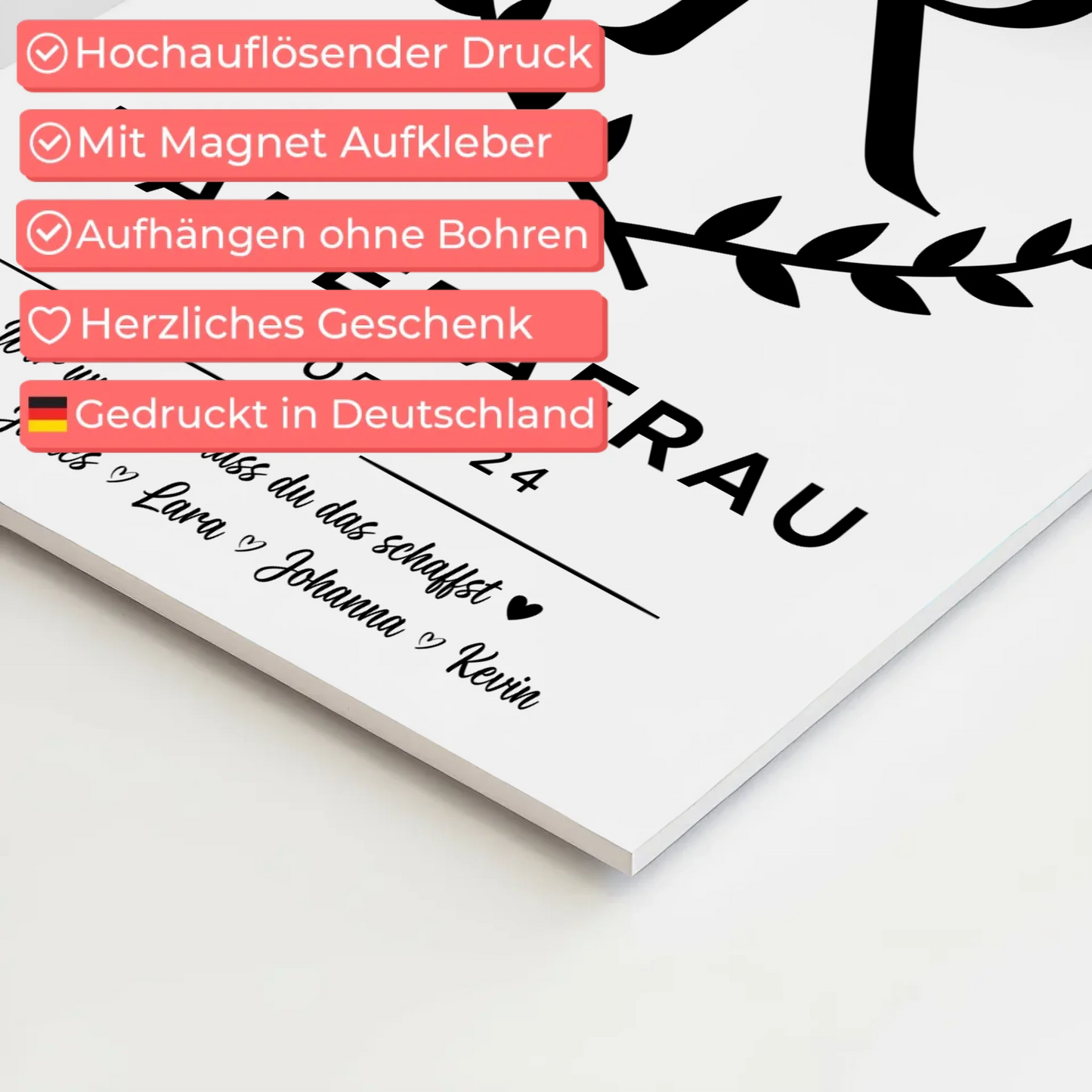 Ausbildungsabschluss Geschenk Kamerafrau Magnet Fotoboard