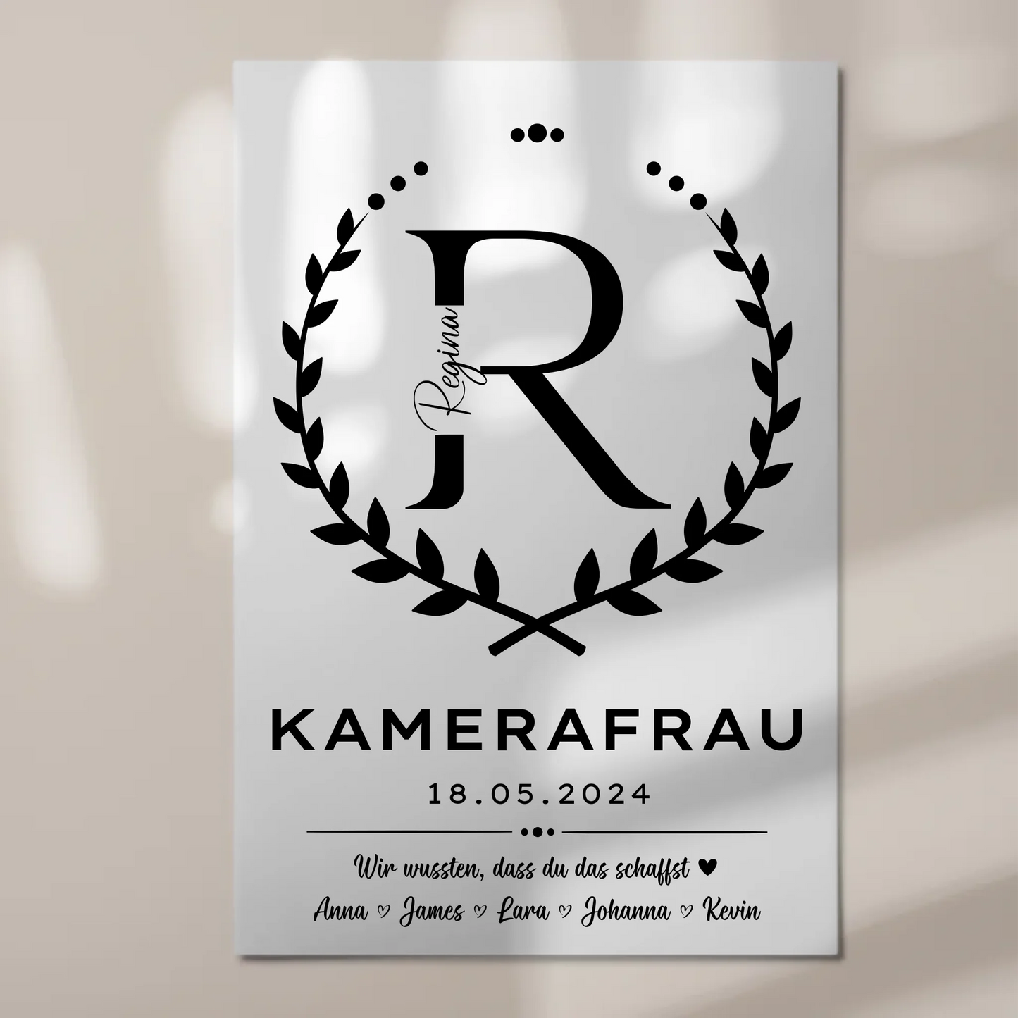 Ausbildungsabschluss Geschenk Kamerafrau Magnet Fotoboard