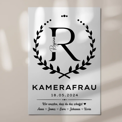 Ausbildungsabschluss Geschenk Kamerafrau Magnet Fotoboard