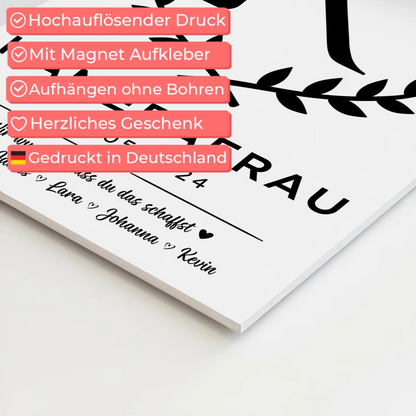 Ausbildungsabschluss Geschenk Kamerafrau Magnet Fotoboard