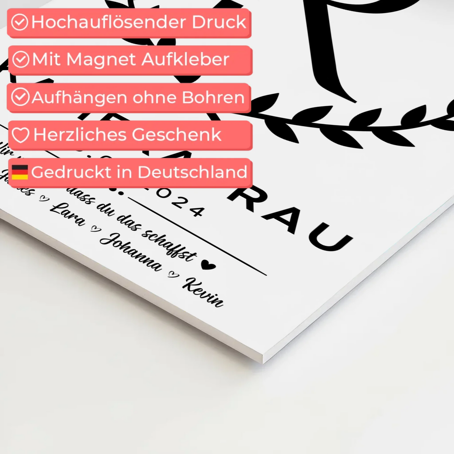 Ausbildungsabschluss Geschenk Kamerafrau Magnet Fotoboard