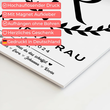 Ausbildungsabschluss Geschenk Kamerafrau Magnet Fotoboard