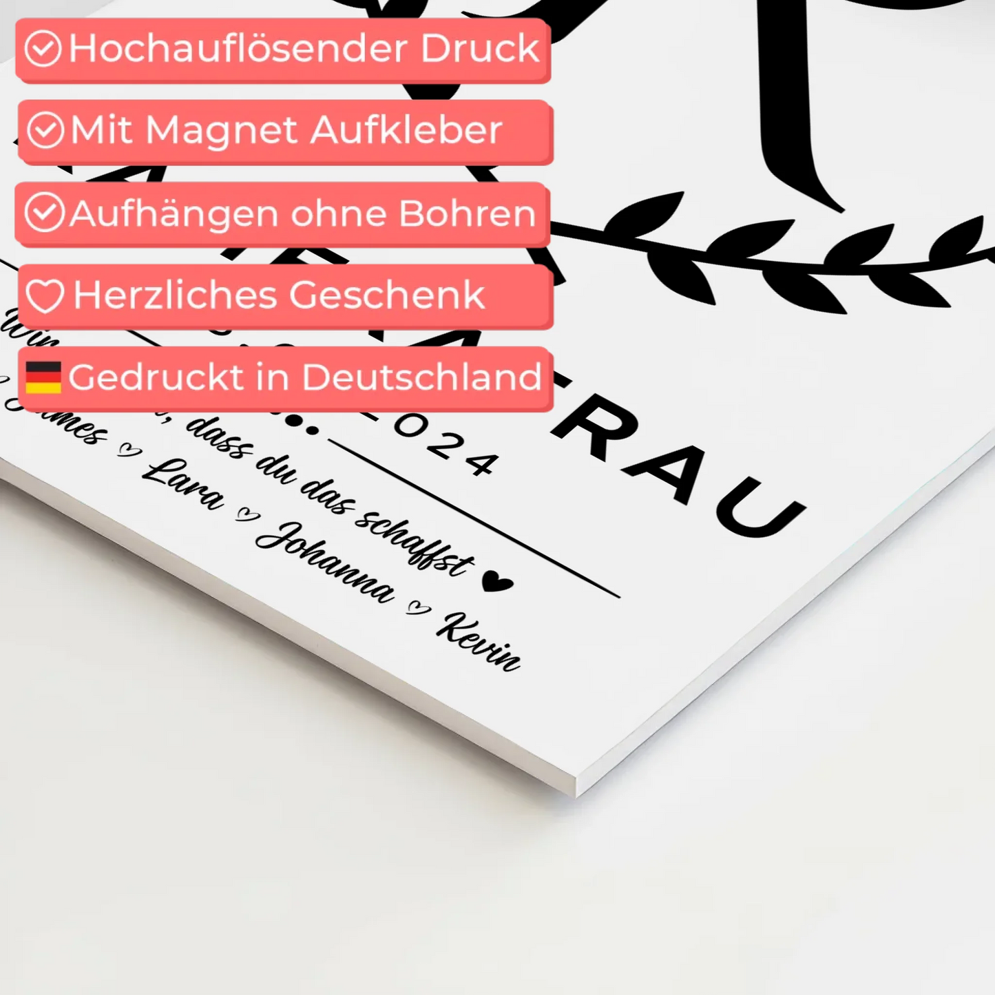 Ausbildungsabschluss Geschenk Kamerafrau Magnet Fotoboard