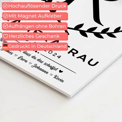 Ausbildungsabschluss Geschenk Kamerafrau Magnet Fotoboard