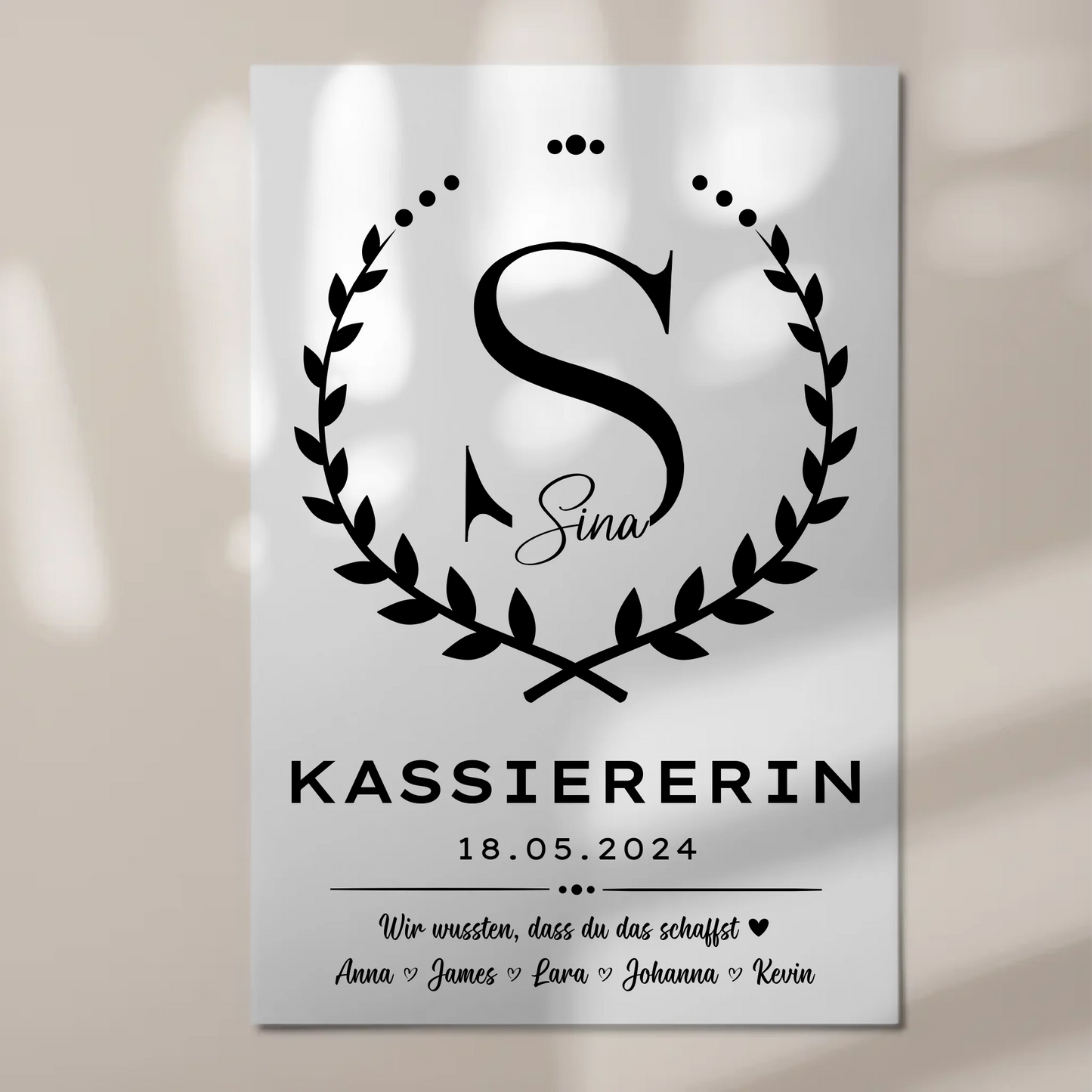 Geschenk Zum Abschluss Ausbildung Kassiererin Fotoboard Magnet Wandbild