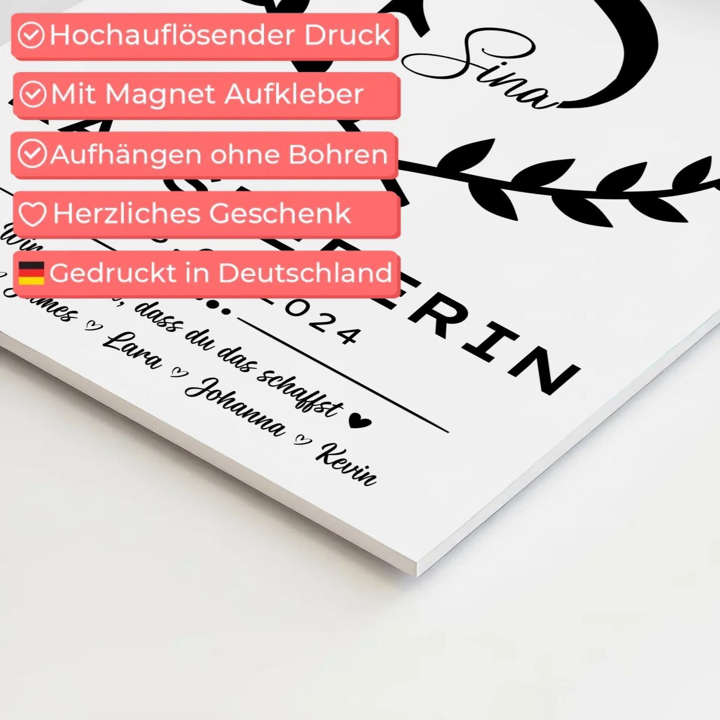 Geschenk Zum Abschluss Ausbildung Kassiererin Fotoboard Magnet Wandbild