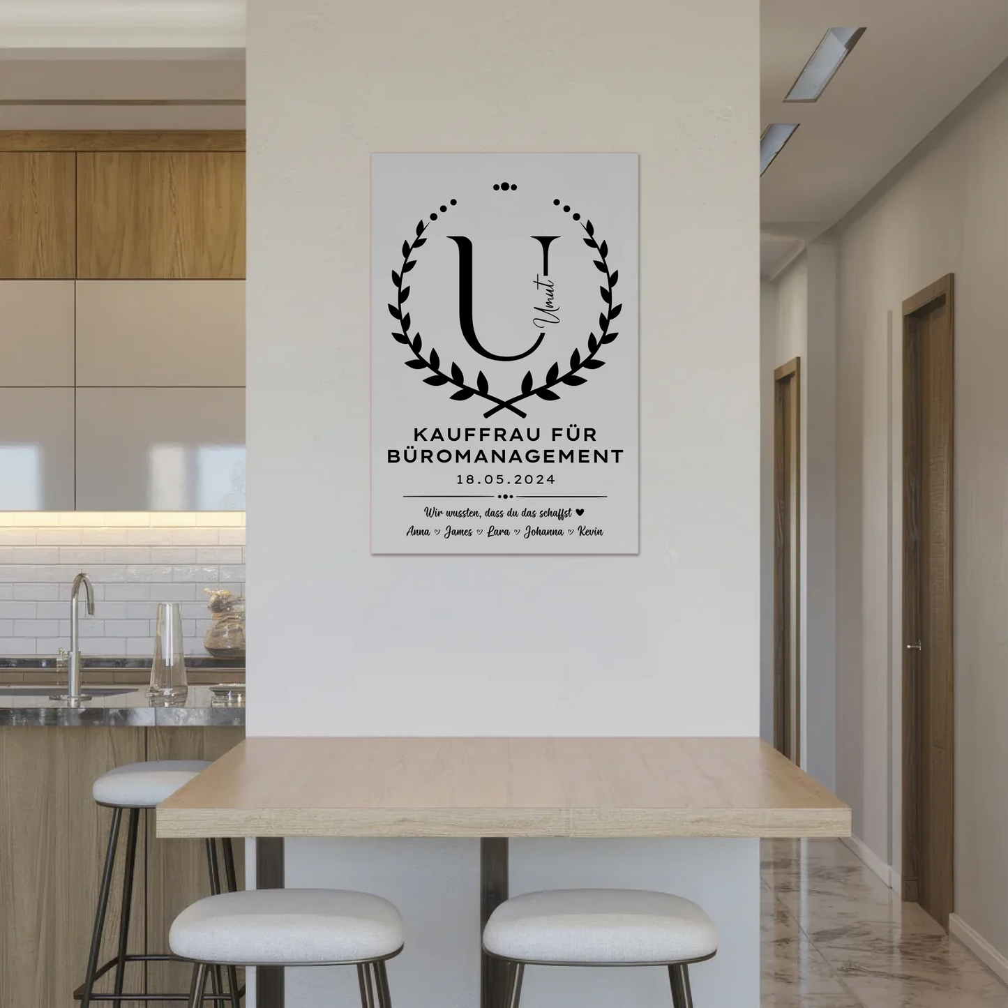 Ausbildungsabschluss Geschenk Kauffrau für Büromanagement Fotoboard