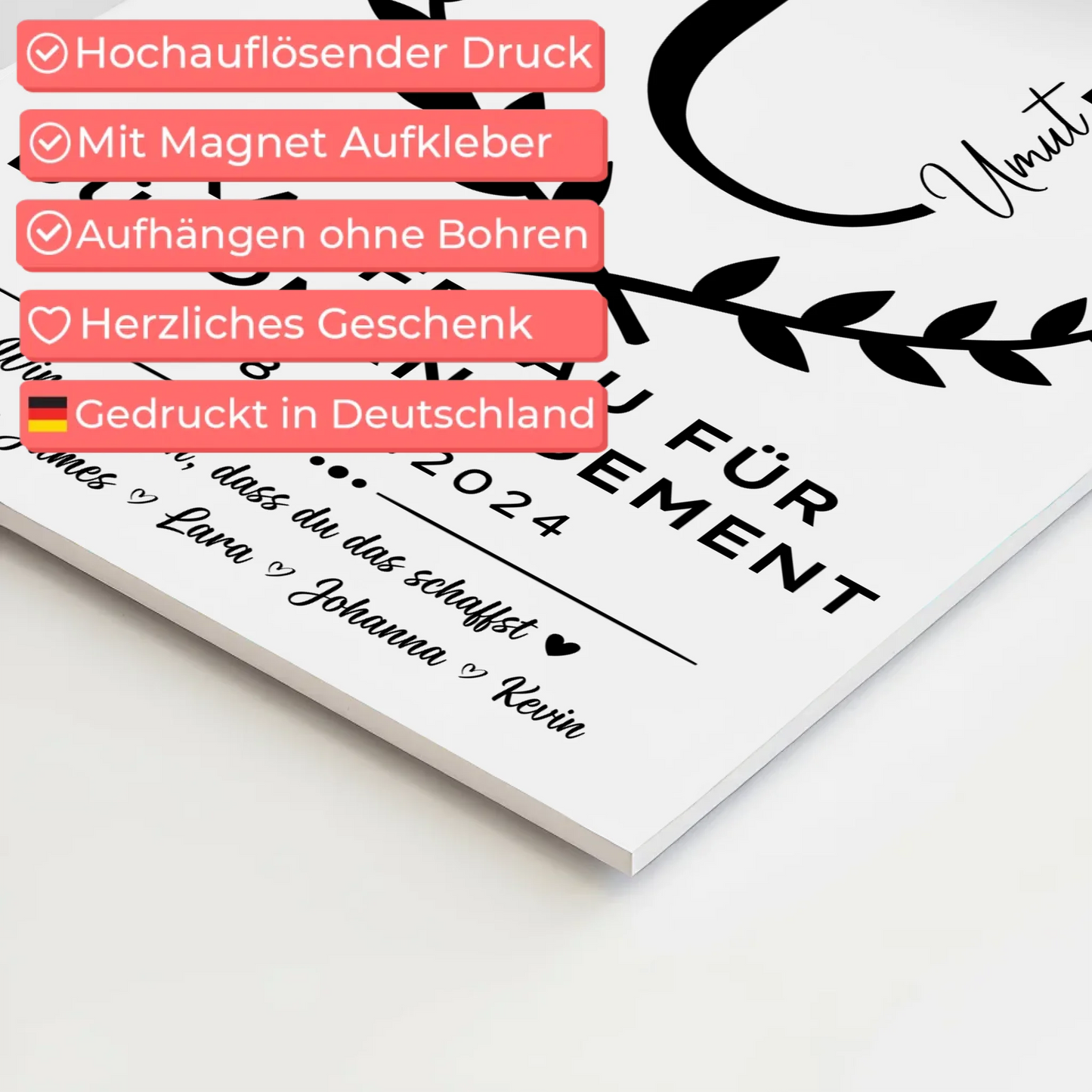 Ausbildungsabschluss Geschenk Kauffrau für Büromanagement Fotoboard