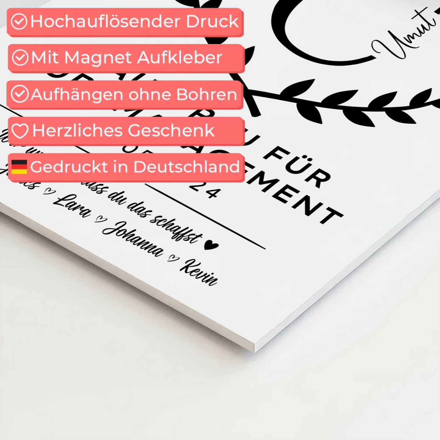 Ausbildungsabschluss Geschenk Kauffrau für Büromanagement Fotoboard