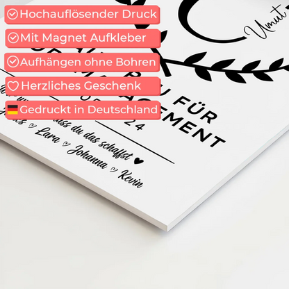 Ausbildungsabschluss Geschenk Kauffrau für Büromanagement Fotoboard