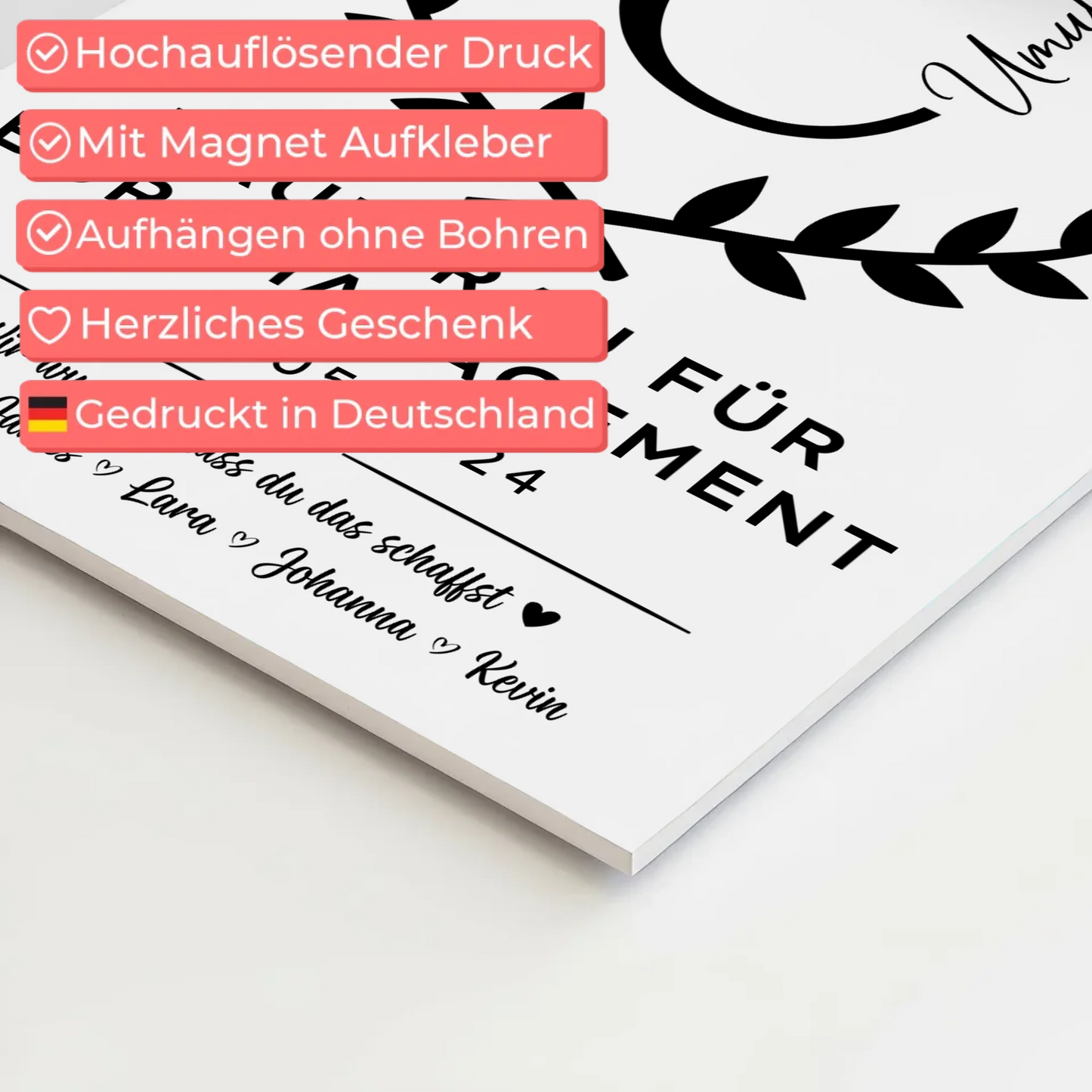 Ausbildungsabschluss Geschenk Kauffrau für Büromanagement Fotoboard