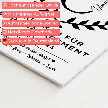 Ausbildungsabschluss Geschenk Kauffrau für Büromanagement Fotoboard