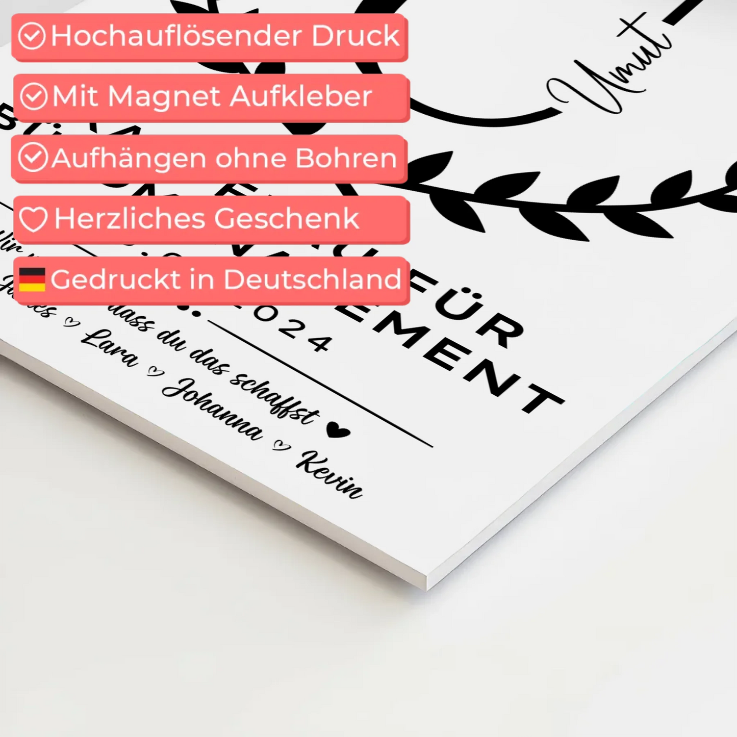 Ausbildungsabschluss Geschenk Kauffrau für Büromanagement Fotoboard