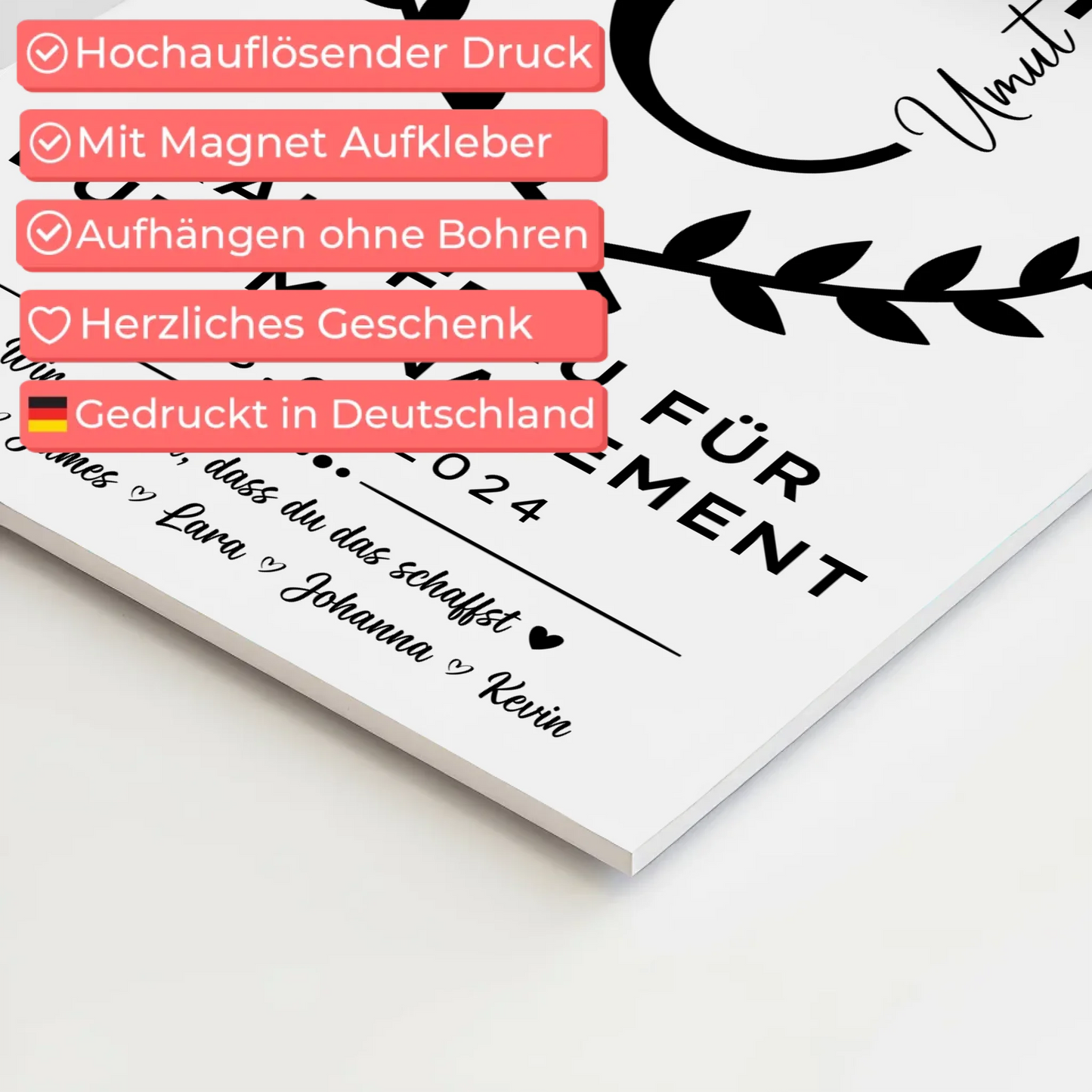 Ausbildungsabschluss Geschenk Kauffrau für Büromanagement Fotoboard