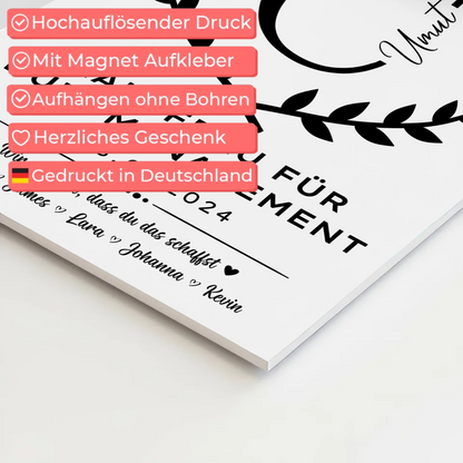 Ausbildungsabschluss Geschenk Kauffrau für Büromanagement Fotoboard