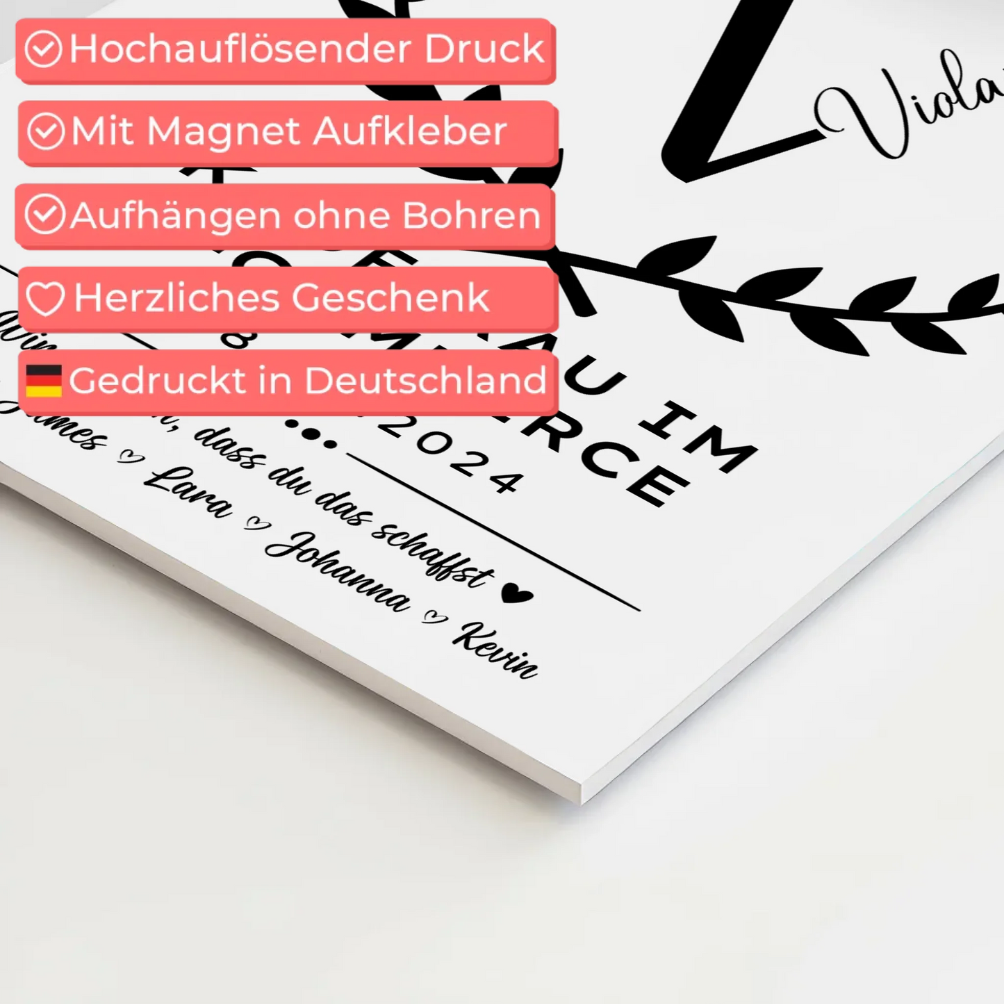 Geschenk Zum Abschluss Ausbildung Kauffrau im E-Commerce Fotoboard Magnet Poster