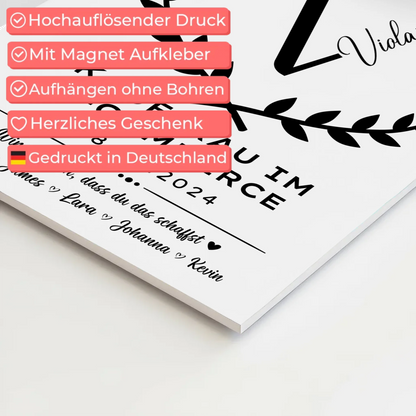 Geschenk Zum Abschluss Ausbildung Kauffrau im E-Commerce Fotoboard Magnet Poster