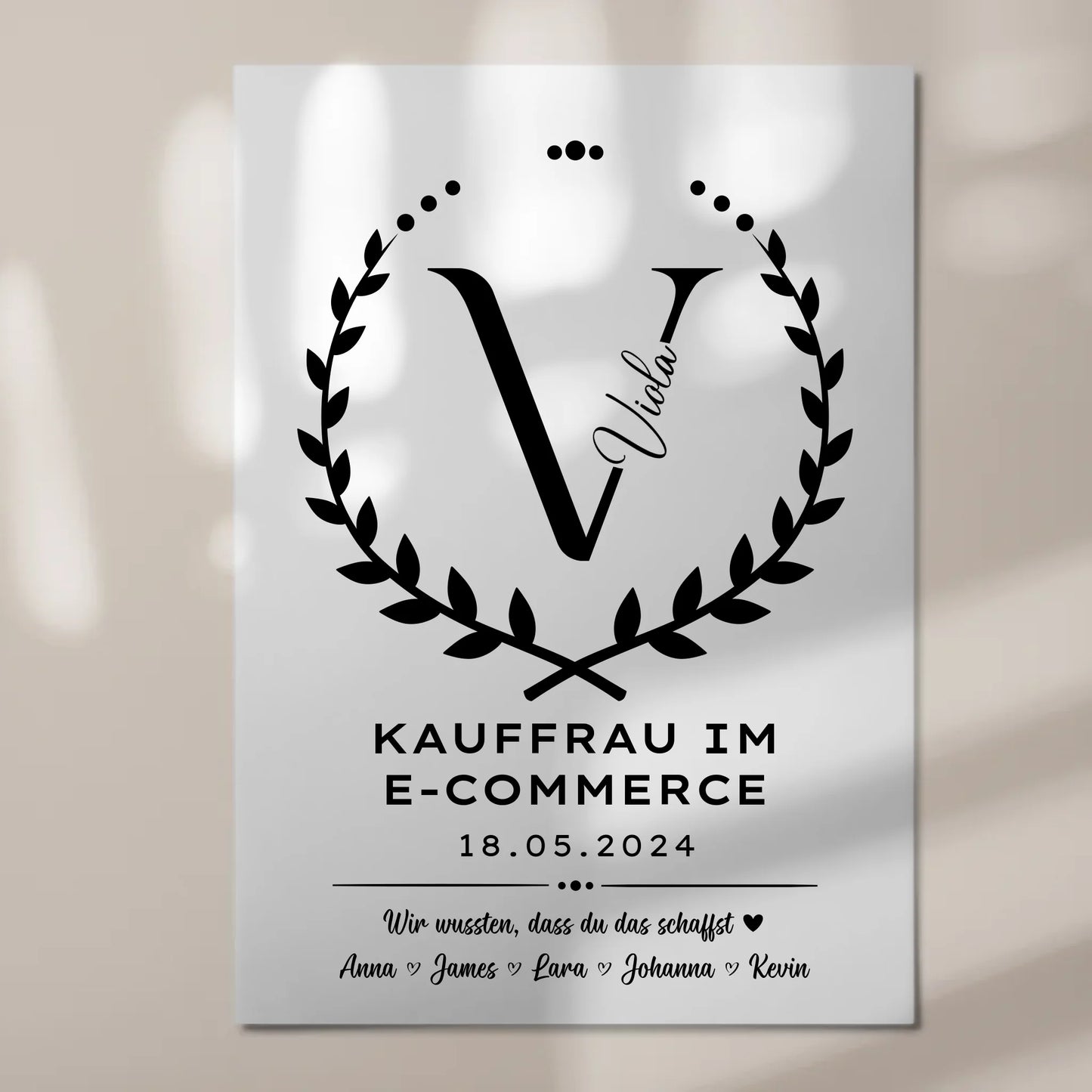 Geschenk Zum Abschluss Ausbildung Kauffrau im E-Commerce Fotoboard Magnet Poster