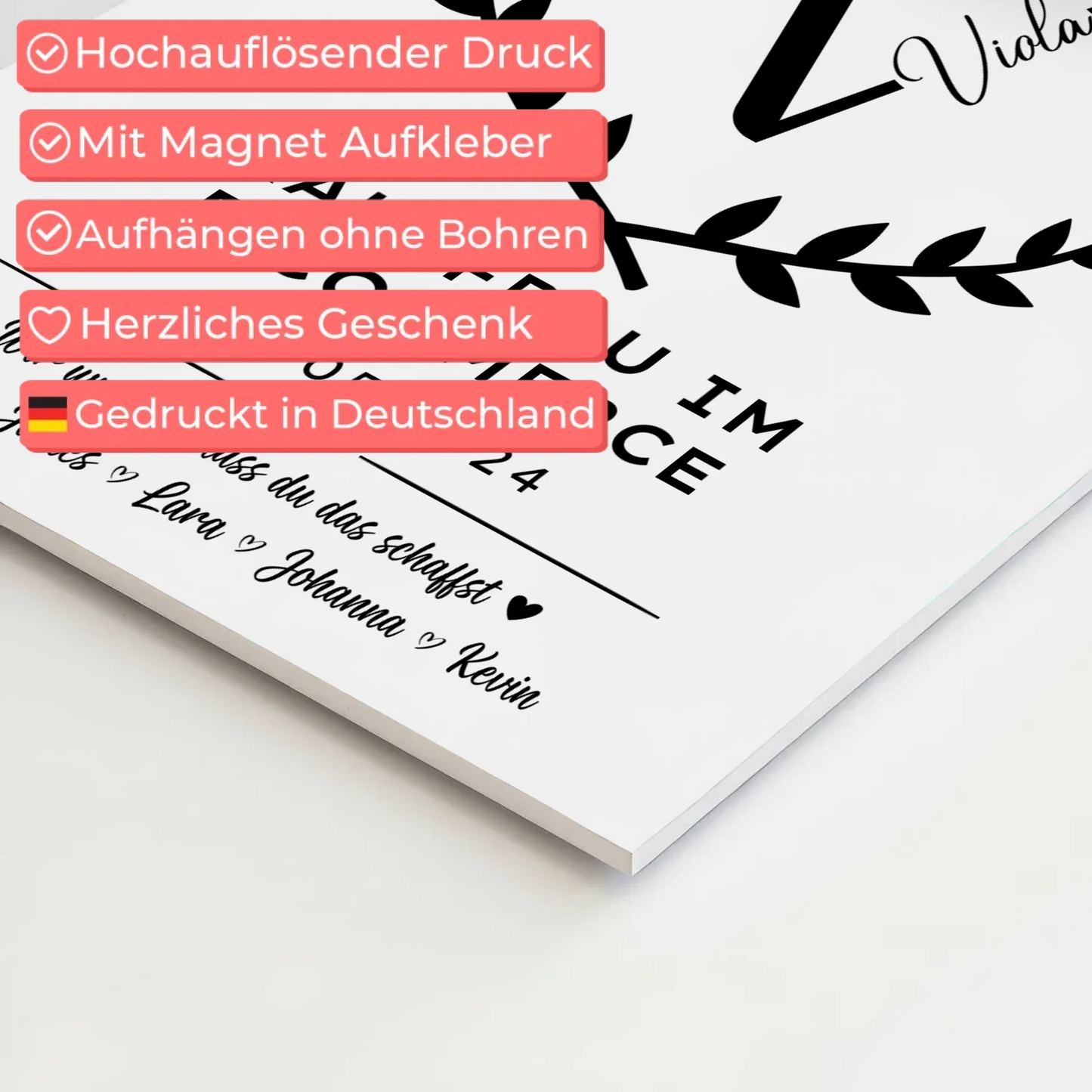 Geschenk Zum Abschluss Ausbildung Kauffrau im E-Commerce Fotoboard Magnet Poster