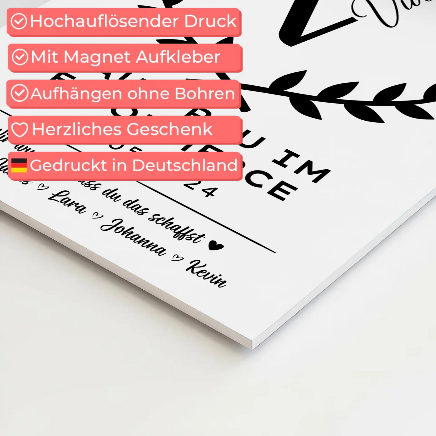 Geschenk Zum Abschluss Ausbildung Kauffrau im E-Commerce Fotoboard Magnet Poster