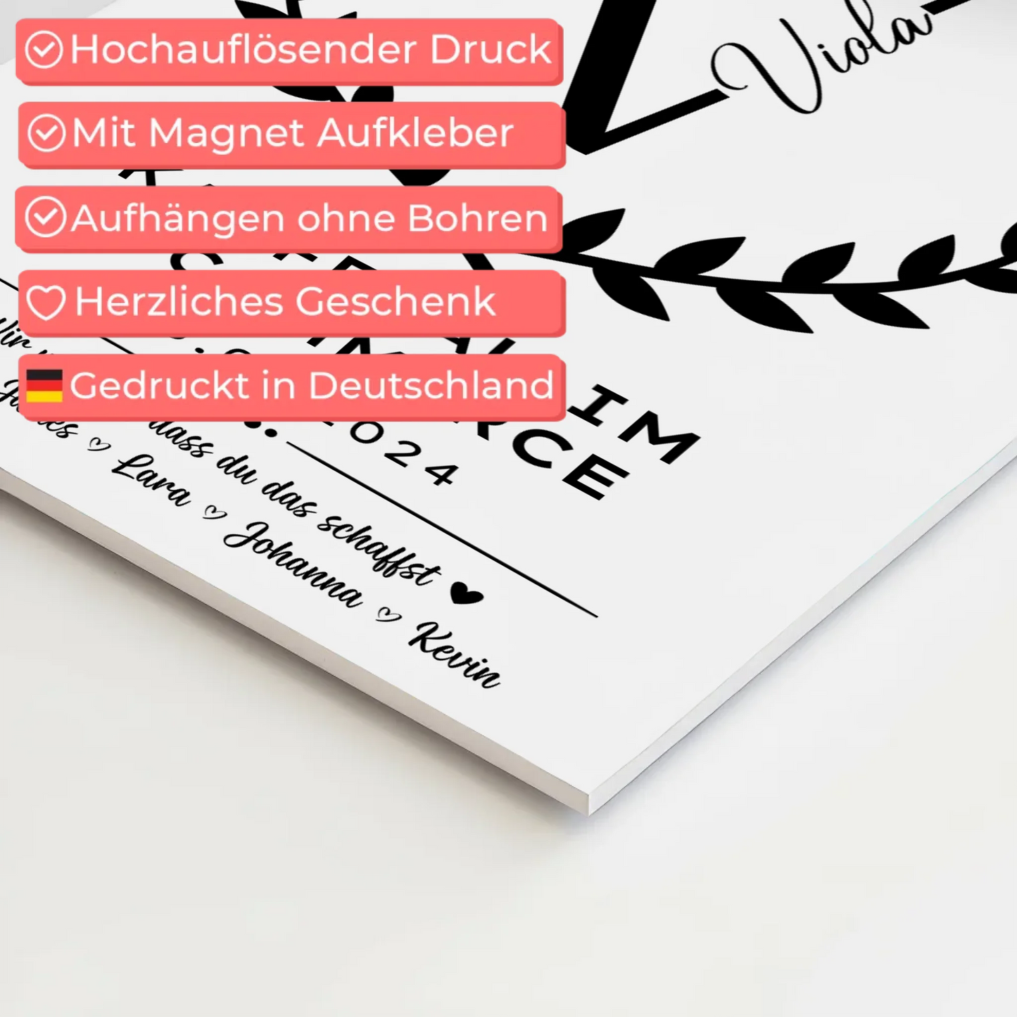 Geschenk Zum Abschluss Ausbildung Kauffrau im E-Commerce Fotoboard Magnet Poster