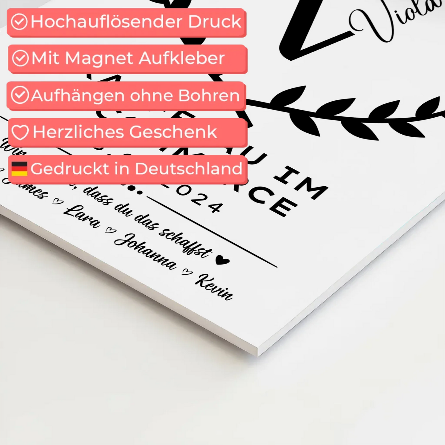 Geschenk Zum Abschluss Ausbildung Kauffrau im E-Commerce Fotoboard Magnet Poster