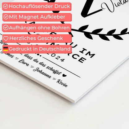 Geschenk Zum Abschluss Ausbildung Kauffrau im E-Commerce Fotoboard Magnet Poster