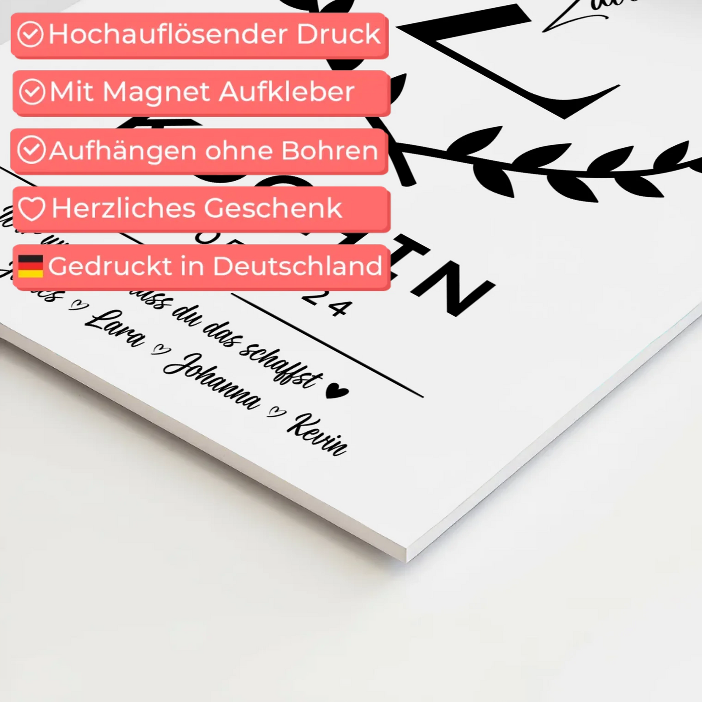 Ausbildungsabschluss Geschenk Köchin Fotoboard Magnet Poster