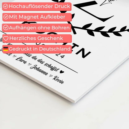 Ausbildungsabschluss Geschenk Köchin Fotoboard Magnet Poster