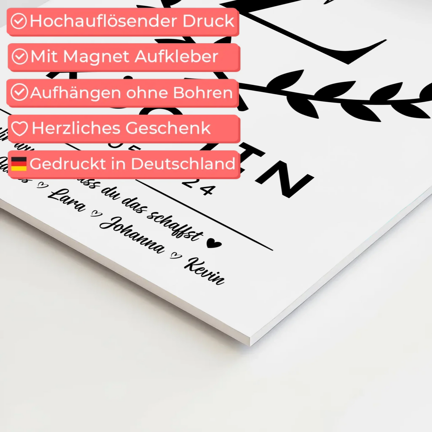 Ausbildungsabschluss Geschenk Köchin Fotoboard Magnet Poster