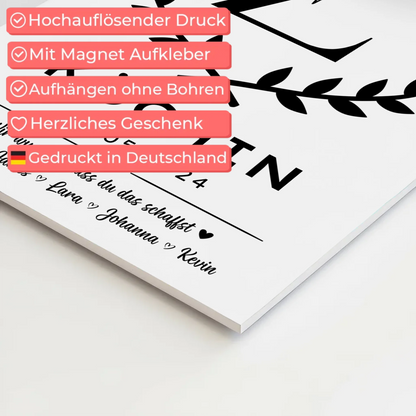 Ausbildungsabschluss Geschenk Köchin Fotoboard Magnet Poster