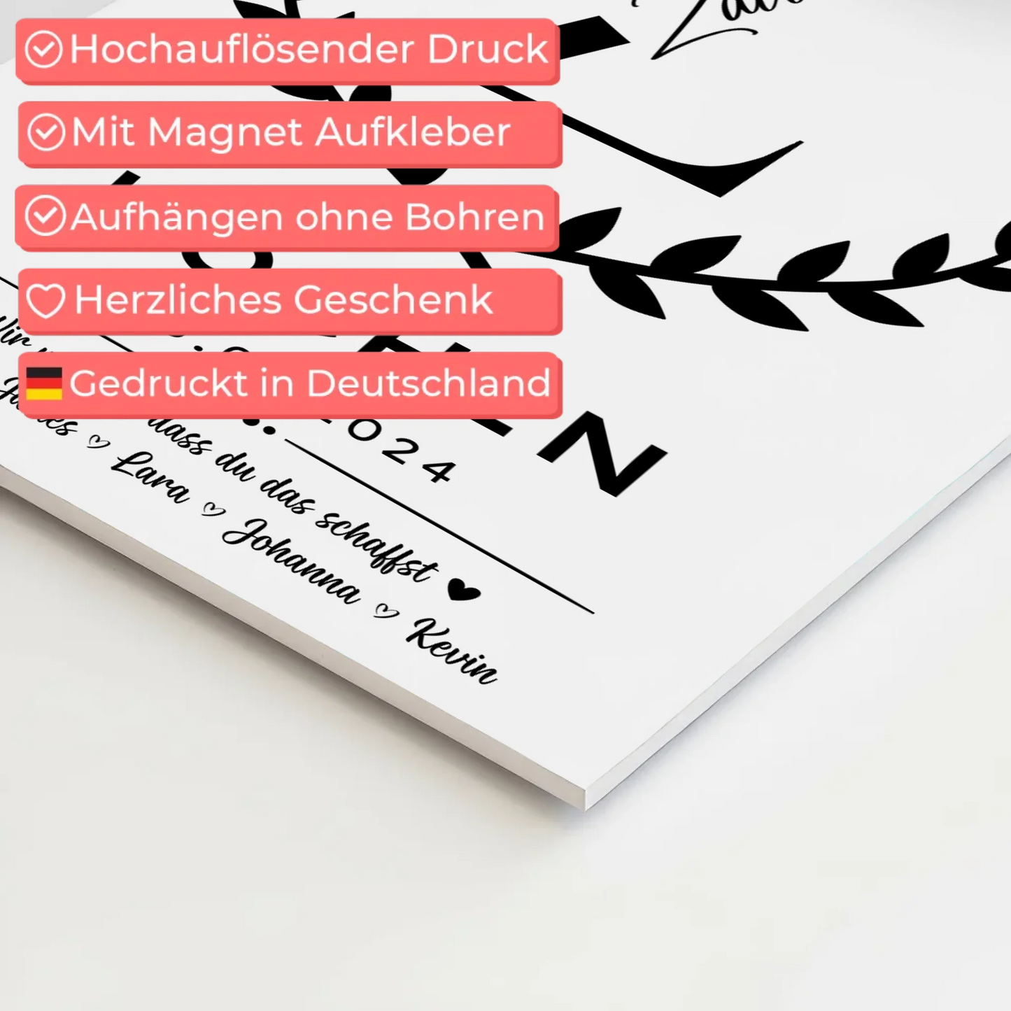 Ausbildungsabschluss Geschenk Köchin Fotoboard Magnet Poster